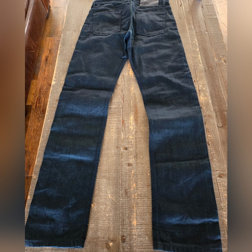 Rare!! Naked and Famous green weft selvedge